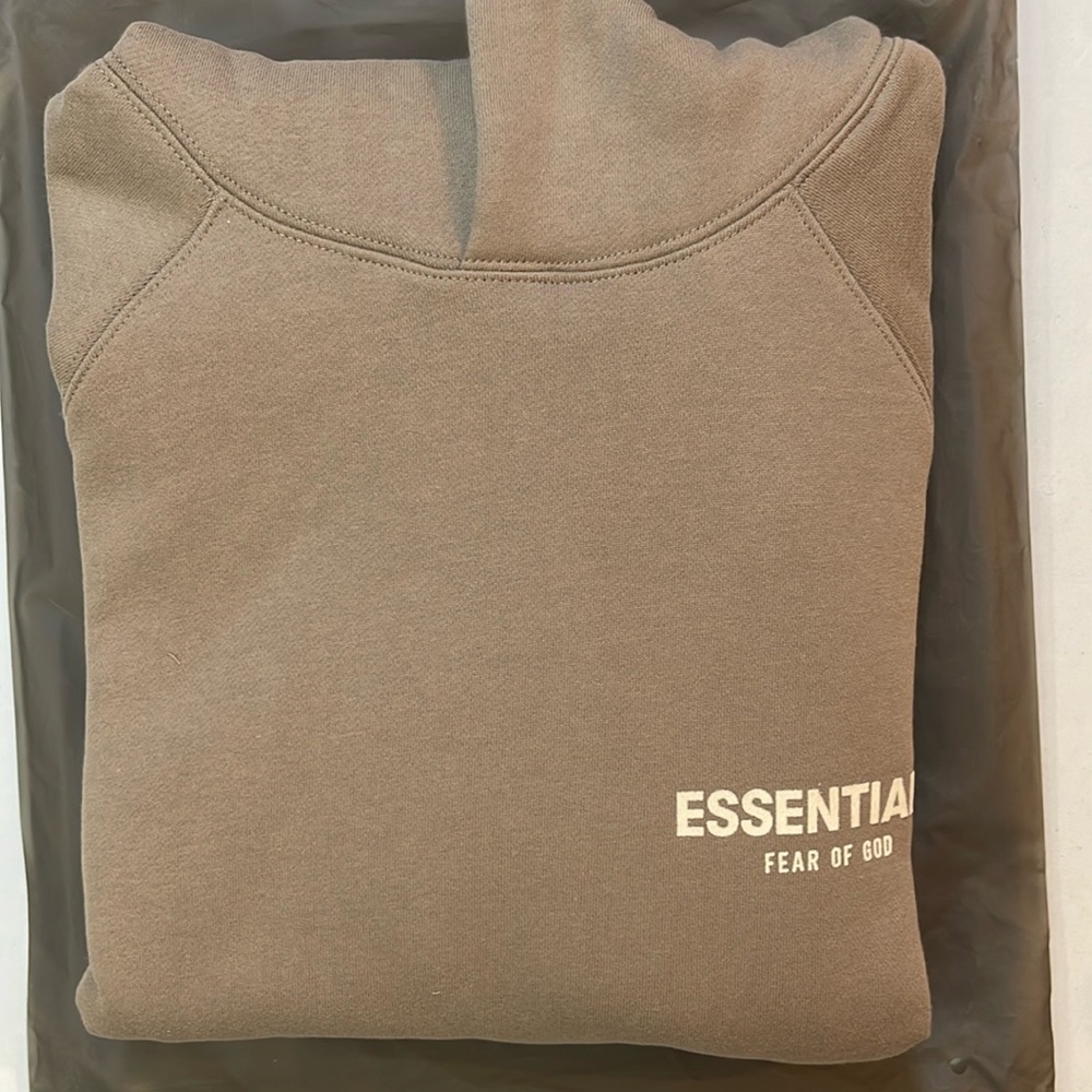 Fear of god essentials desert taupe hoodie